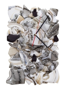 Ekskluzywny, szklany, prostokątny zegar ścienny 33x47cm "22"