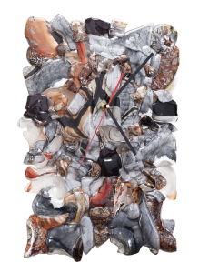 Ekskluzywny, szklany, prostokątny zegar ścienny 33x47cm "2"