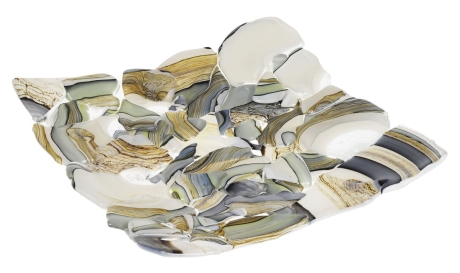 Przejdź do produktu Ekskluzywna kwadratowa szklana patera na owoce pizze 30cm "20"