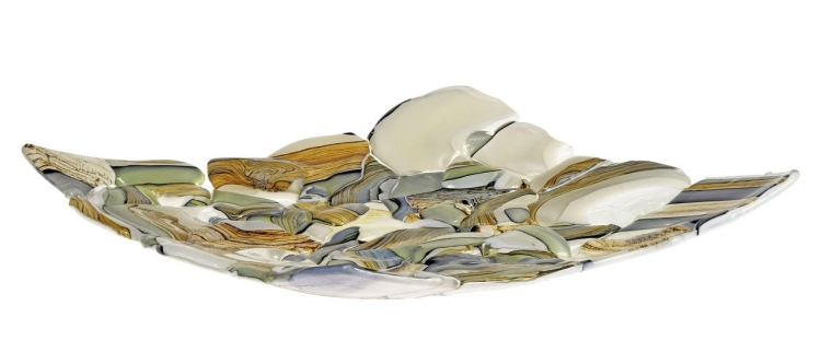 Ekskluzywna kwadratowa szklana patera na owoce pizze 30cm