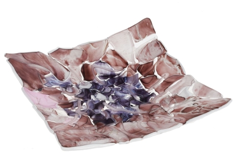 Przejdź do produktu Ekskluzywna kwadratowa szklana patera na owoce pizze 30cm "25"