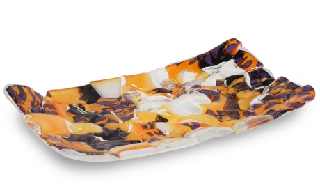 Przejdź do produktu Ekskluzywna prostokątna szklana patera na owoce pizze 39cm "K-17" 