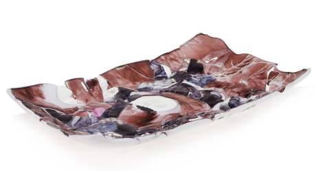 Przejdź do produktu Ekskluzywna prostokątna szklana patera na owoce pizze 39cm "25"