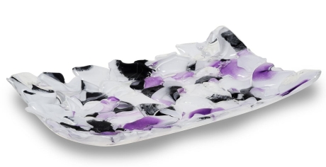 Przejdź do produktu Ekskluzywna prostokątna szklana patera na owoce pizze 39cm "38"