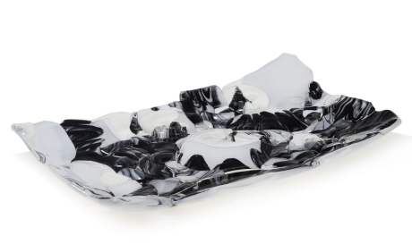 Przejdź do produktu Ekskluzywna prostokątna szklana patera na owoce pizze 39cm "23"