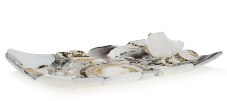 Przejdź do produktu Ekskluzywna prostokątna szklana patera na owoce pizze 39cm "22"