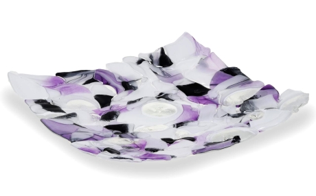 Przejdź do produktu Ekskluzywna kwadratowa szklana patera na owoce pizze 38cm "38"