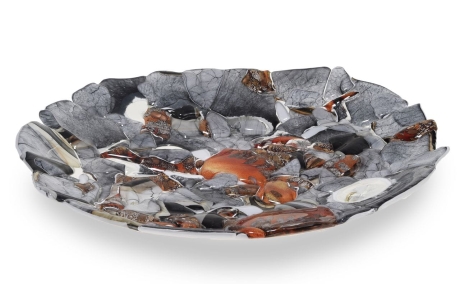 Przejdź do produktu Ekskluzywna okrągła szklana patera na owoce pizze 38cm "2"