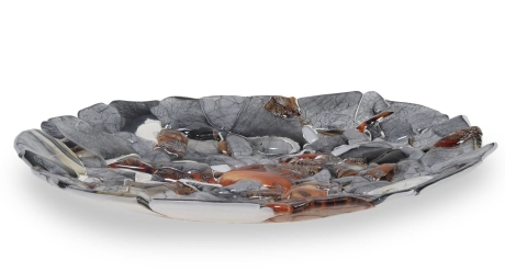 Przejdź do produktu Ekskluzywna okrągła szklana patera na owoce pizze 38cm "2"