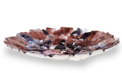 Ekskluzywna okrągła szklana patera na owoce pizze 38cm "25"