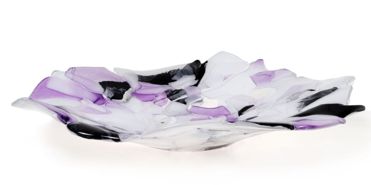 Ekskluzywna okrągła szklana patera na owoce pizze 38cm "38"