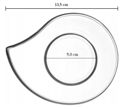 Spodek szklany Łezka spodki szklane 13,5 cm 6 szt
