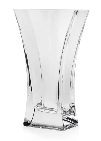 Przejdź do produktu Wazon szklany dekoracyjny bezbarwny na kwiaty 23cm