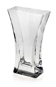 Wazon szklany dekoracyjny bezbarwny na kwiaty 23cm