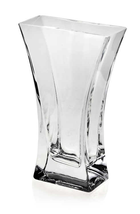 Wazon szklany dekoracyjny bezbarwny na kwiaty 23cm