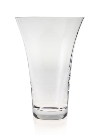 Przejdź do produktu Wazon szklany dekoracyjny bezbarwny na kwiaty 19cm 