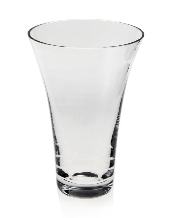 Wazon szklany dekoracyjny bezbarwny na kwiaty 19cm