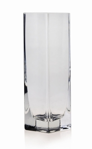 Wazon szklany dekoracyjny bezbarwny na kwiaty 21cm