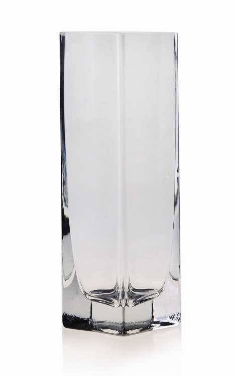 Wazon szklany dekoracyjny bezbarwny na kwiaty 21cm