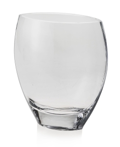 Wazon szklany dekoracyjny bezbarwny na kwiaty 21cm