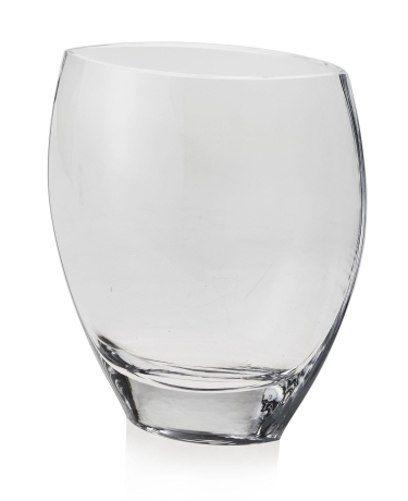Przejdź do produktu Wazon szklany dekoracyjny bezbarwny na kwiaty 21cm 