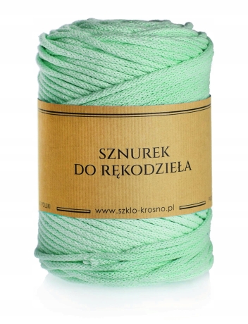 Przejdź do produktu Sznurek do rękodzieła makramy z rdzeniem Miętowy 5mm 100m 