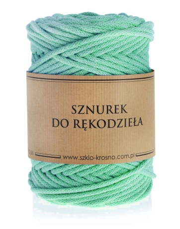 Przejdź do produktu Sznurek do rękodzieła makramy z rdzeniem Miętowy 3mm 100m