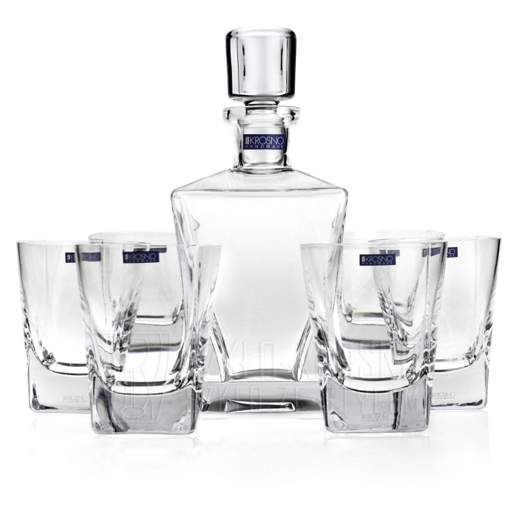 Ekskluzywny zestaw do whisky 6+1 KROSNO Handmade CARO