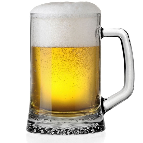 Przejdź do produktu SOLIDNY szklany kufel z rączką do piwa 620ml 6szt 