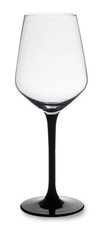 Przejdź do produktu Kieliszki do wina białego Rubin Black czarna stopka 290ml