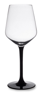 Kieliszki do wina czerwonego Rubin Black czarna stopka 370ml