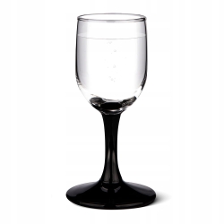 Kieliszki do wódki likieru Onyx czarna stopka 35ml