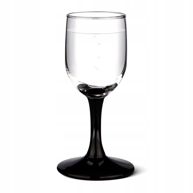 Kieliszki do wódki likieru Onyx czarna stopka 35ml