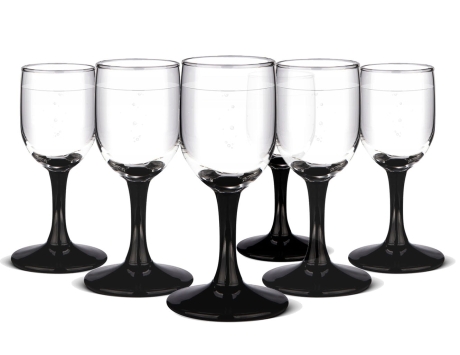 Przejdź do produktu Kieliszki do wódki likieru Onyx czarna stopka 35ml 