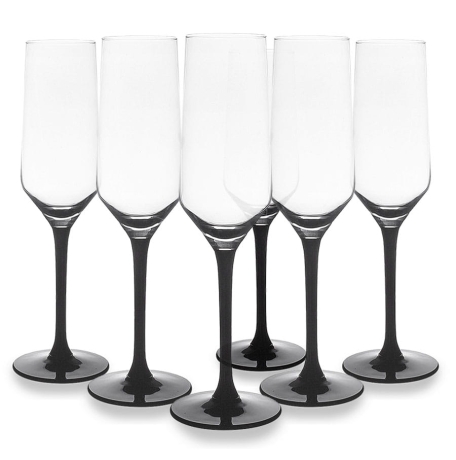 Przejdź do produktu Komplet kieliszków Altom Design Rubin Black czarna nóżka 24el.