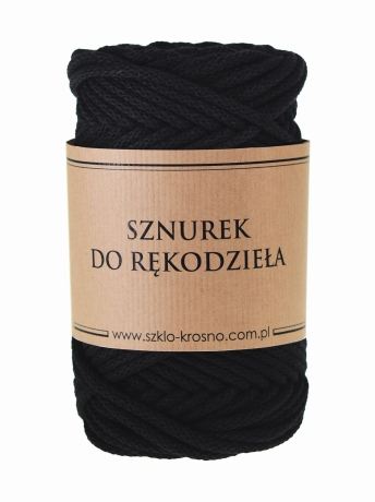 Przejdź do produktu Sznurek do rękodzieła makramy z rdzeniem Czarny 5mm 50m