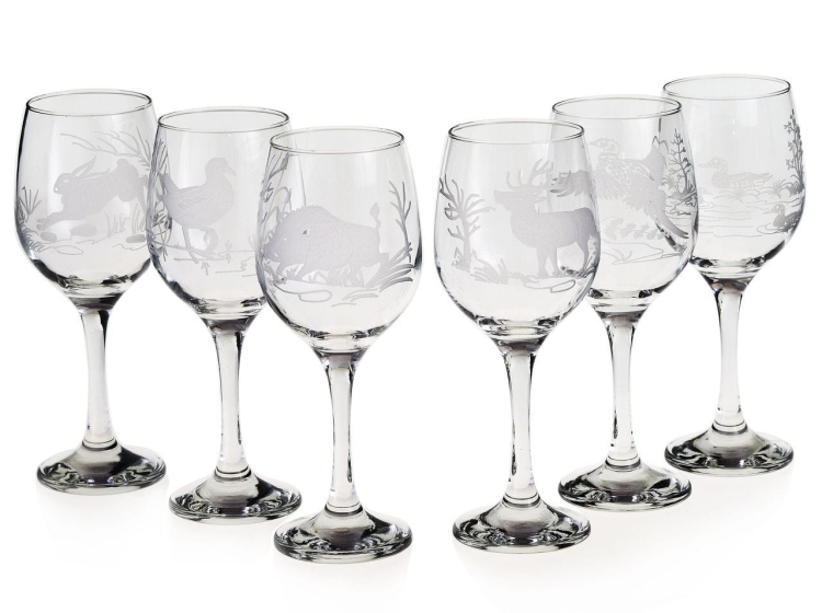 Kieliszki do wina białego czerwonego wody "Myśliwskie" 250ml