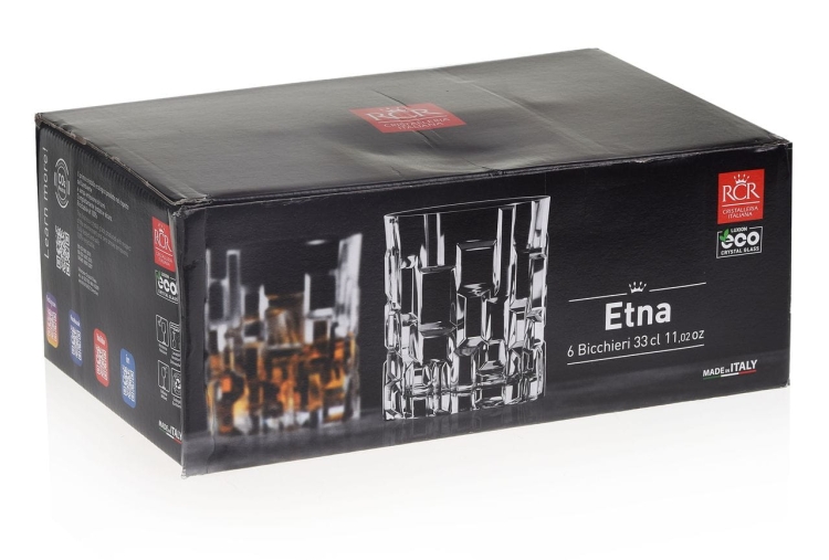 Szklanki do whisky kryształowe RCR ETNA 330ml