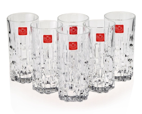 Przejdź do produktu Szklanki napojów long kryształowe RCR ETNA 340ml