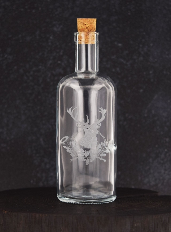 Karafka do wódki, likieru Myśliwska 700ml z korkiem (8)