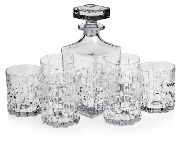 RCR ETNA Kryształowy zestaw 6 szklanek + karafka