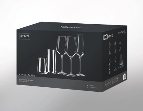 Przejdź do produktu Komplet / zestaw kieliszków szklanek KROSNO Avant-Garde 20el do wina, szampana, wody, soku