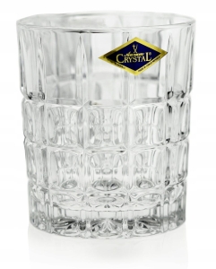 Kryształowe szklanki do whisky Bohemia DIPLOMAT 320ml w skrzynce z GRAWEREM