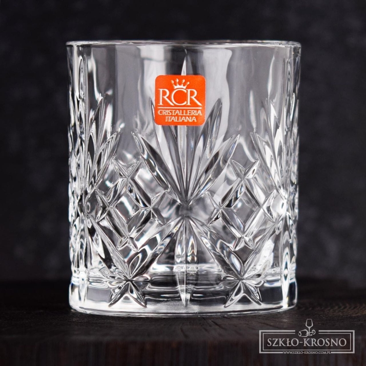 Ekskluzywne szklanki do whisky RCR Melodia 310ml w skrzynce z GRAWEREM