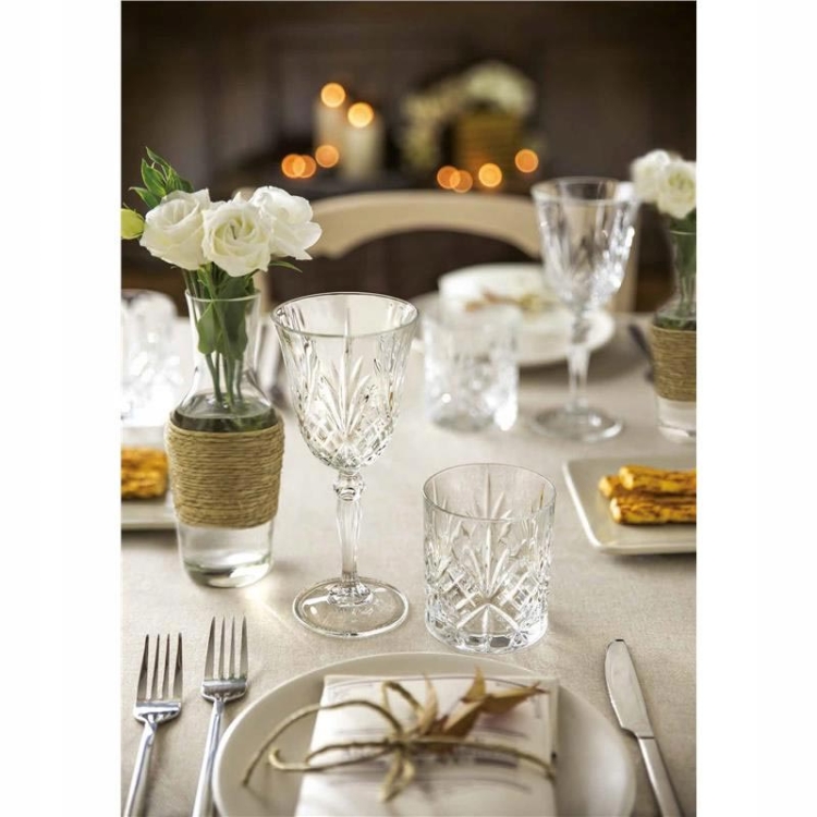 Ekskluzywne szklanki do whisky RCR Melodia 310ml w skrzynce z GRAWEREM