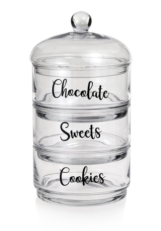 Przejdź do produktu ZESTAW PIĘTROWANYCH POJEMNIKÓW z nadrukiem komplet Chocolate Sweets Cookies 3szt 