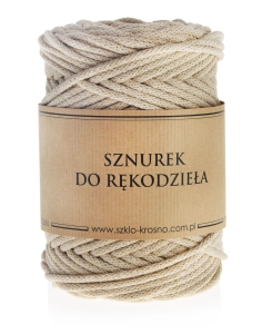 Sznurek do rękodzieła makramy z rdzeniem Cappuccino 3mm 100m