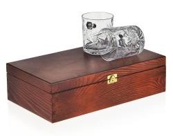 Szklanki JULIA młynek do whisky 320ml w skrzynce z GRAWEREM