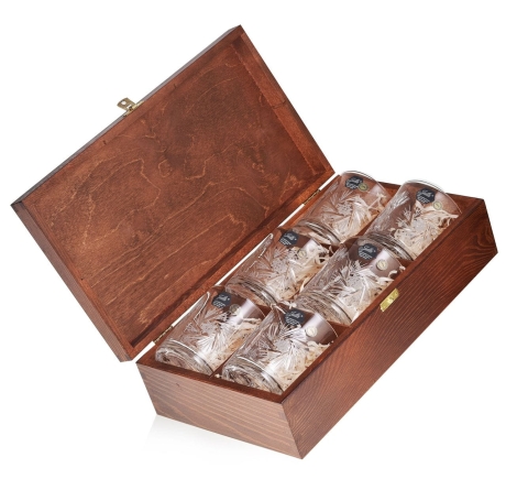 Przejdź do produktu Szklanki JULIA młynek do whisky 320ml w skrzynce z GRAWEREM