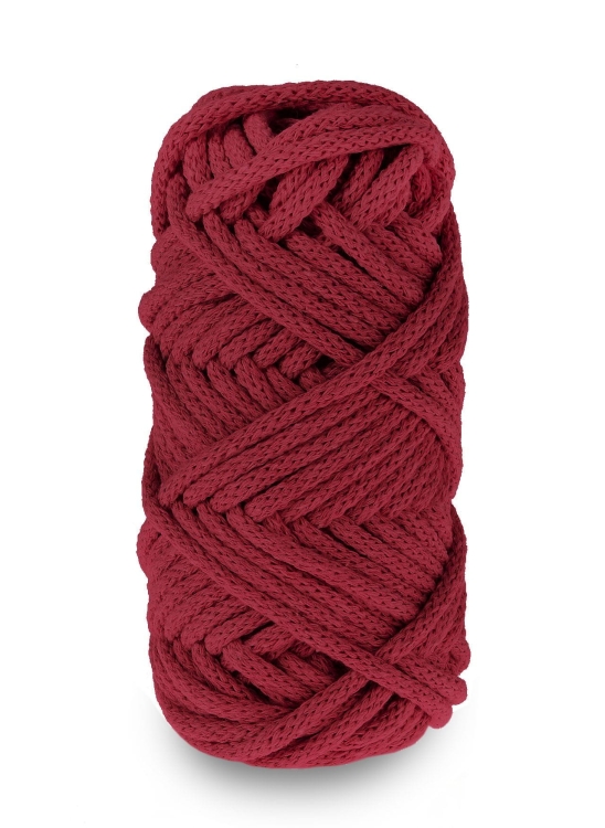 Sznurek do rękodzieła makramy z rdzeniem Bordowy 5mm 20m